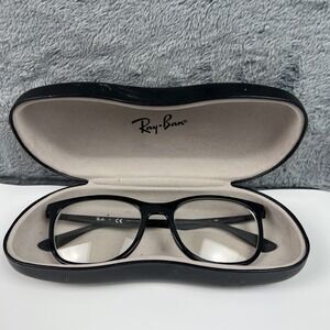 Ray Ban RB7078 2000 Eyeglasses Square Glossy Black 53-18-145 Authentic w/ Case